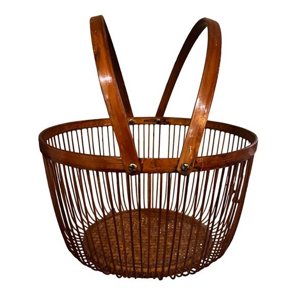 Weatherproof Accents Vintage Wicker Cane Basket Poshmark